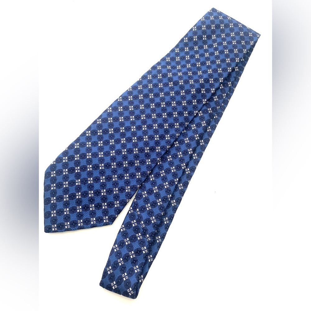 Gianfranco Ferre Men's Navy Blue Abstract Silk Necktie